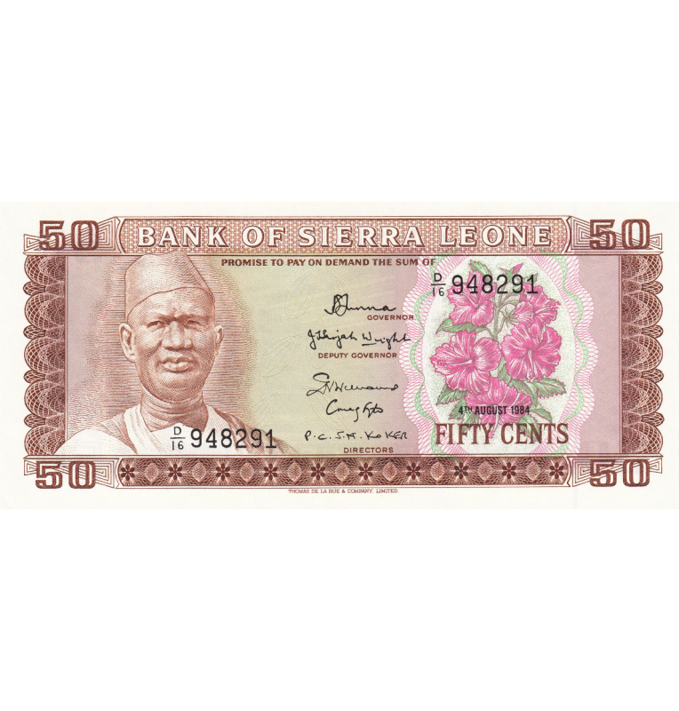 Sierra Leona 1 Leona - 50 Cent 1984 Pick 4 y 5 set de dos